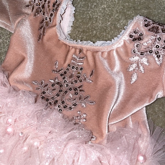 Velvet baby girl dress - Picture 3 of 7